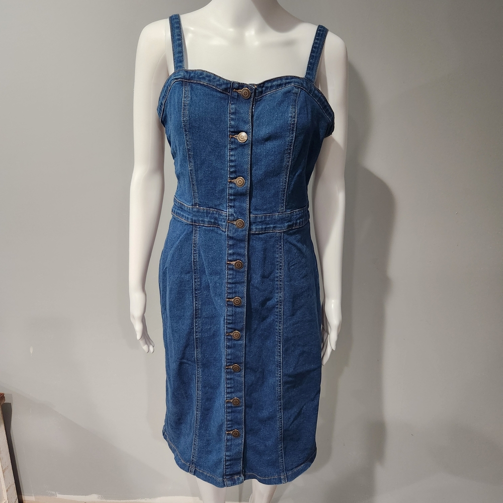 Denim Button-Down Dress